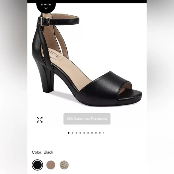 GIANI BERNINI Elegant Black Women's Heels - Picture 6 of 6